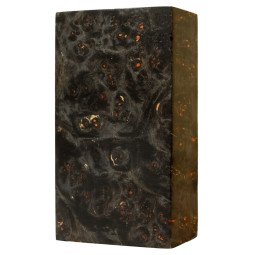 Black stabilized Amboyna burl block