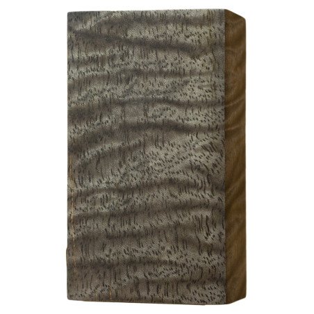 Black stabilized curly Mango wood block