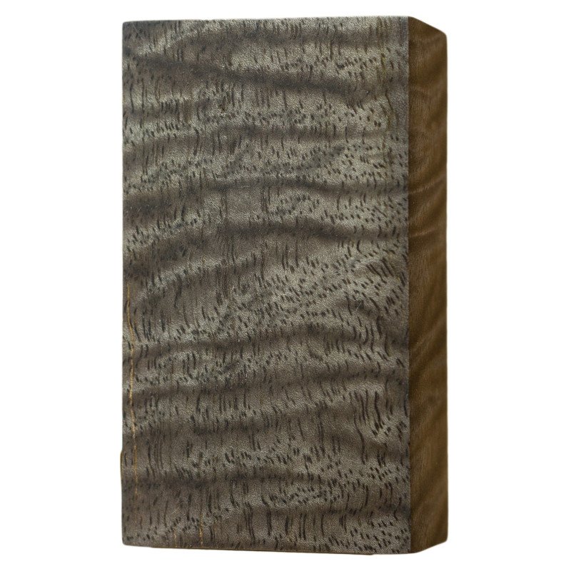 Black stabilized curly Mango wood block
