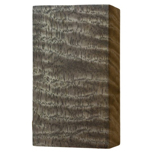 Black stabilized curly Mango wood block