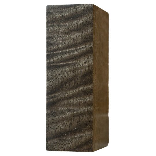 Black stabilized curly Mango wood block