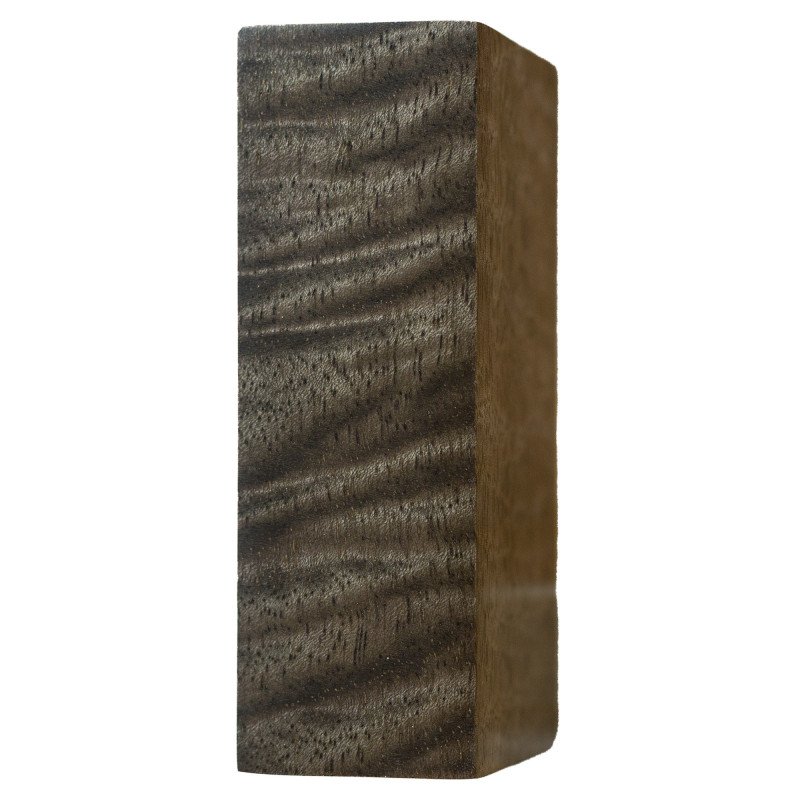 Black stabilized curly Mango wood block