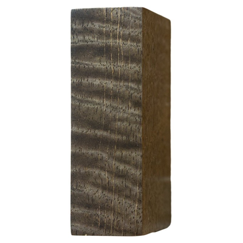 Black stabilized curly Mango wood block