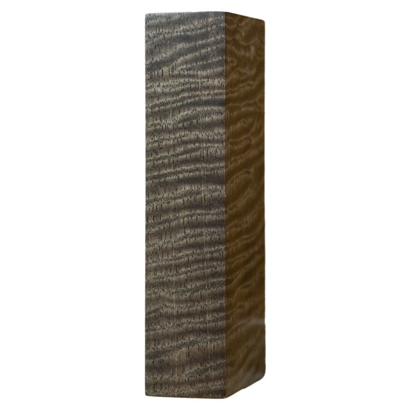 Black stabilized curly Mango wood block