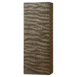 Black stabilized curly Mango wood block