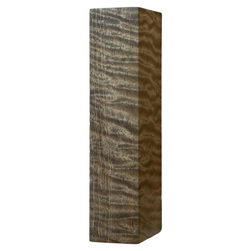 Black stabilized curly Mango wood block