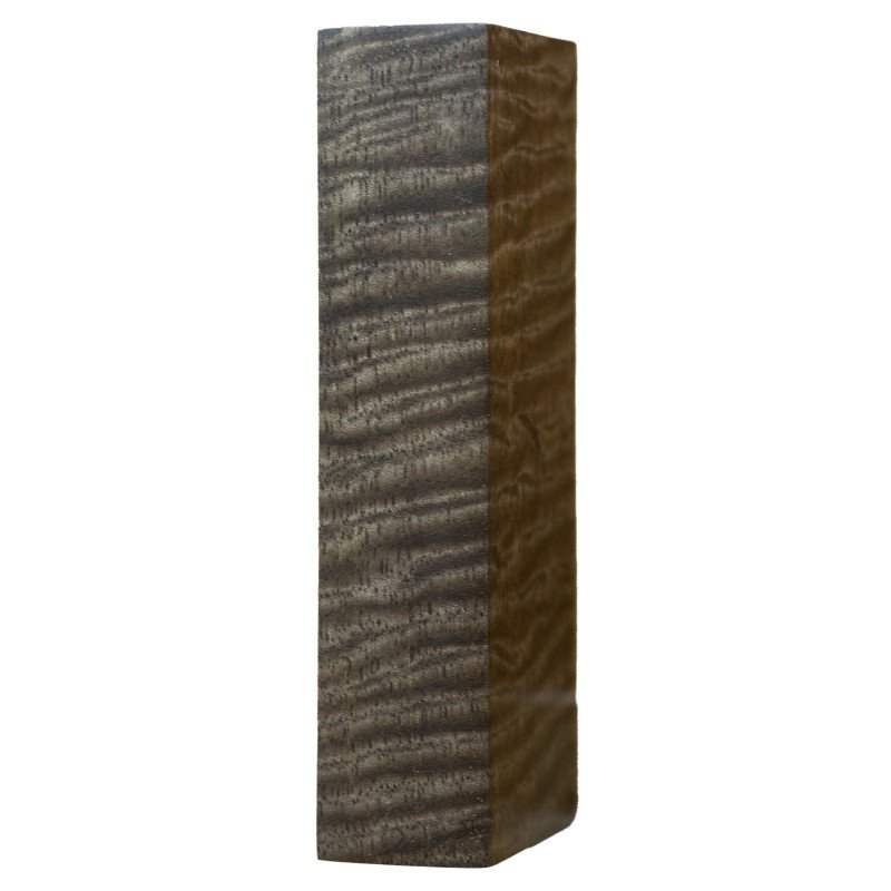Black stabilized curly Mango wood block