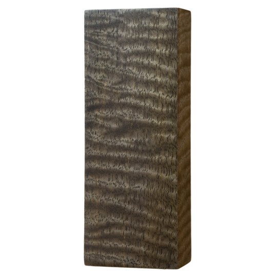 Black stabilized curly Mango wood block