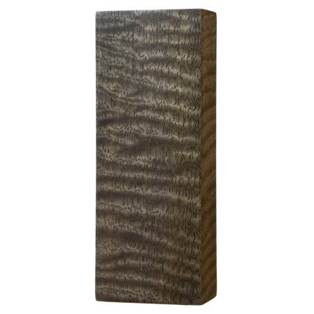 Black stabilized curly Mango wood block