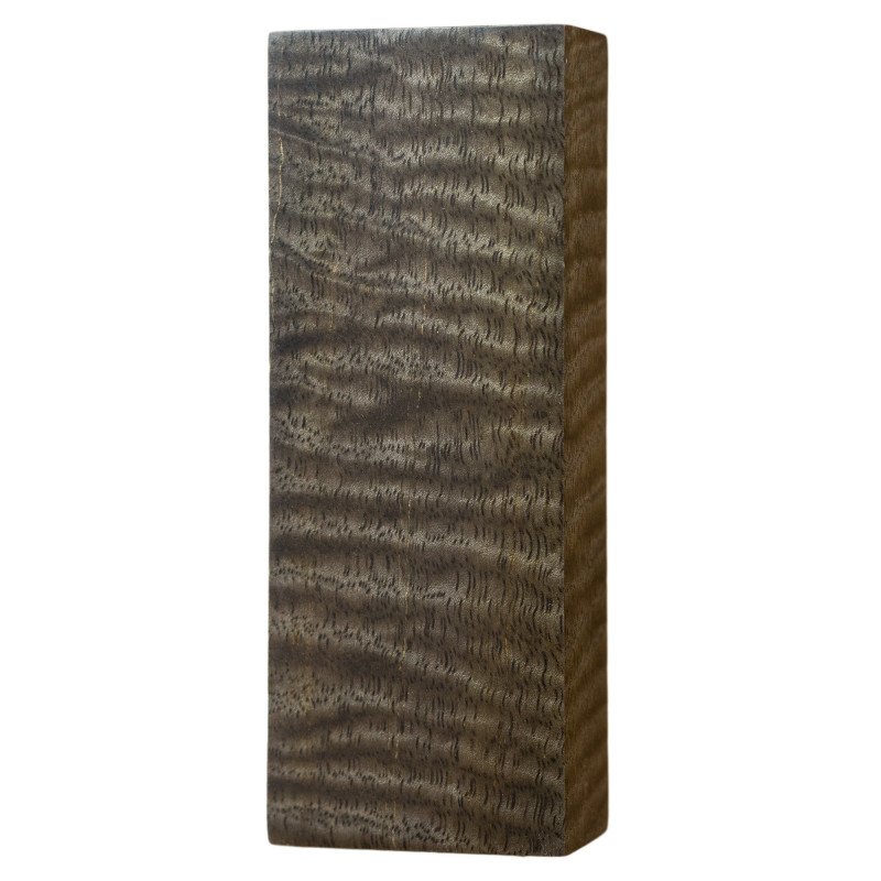 Black stabilized curly Mango wood block