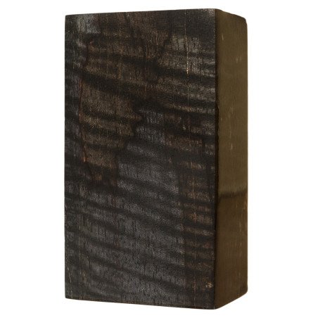 Black stabilized curly Mango wood block