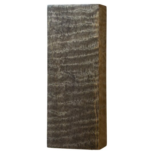 Black stabilized curly Mango wood block
