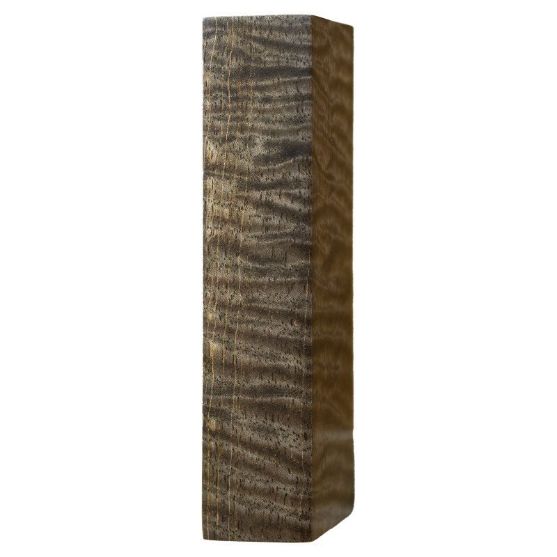 Black stabilized curly Mango wood block