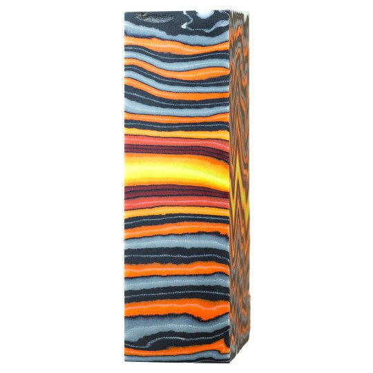 Yellow Orange Grey Black Micarta Block