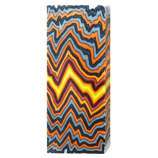 Yellow Orange Grey Black Micarta Block