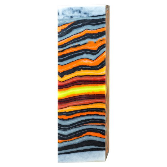 Yellow Orange Grey Black Micarta Block