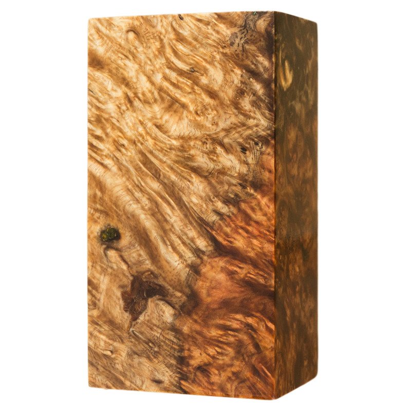 Premium stabilized Amboyna burl block