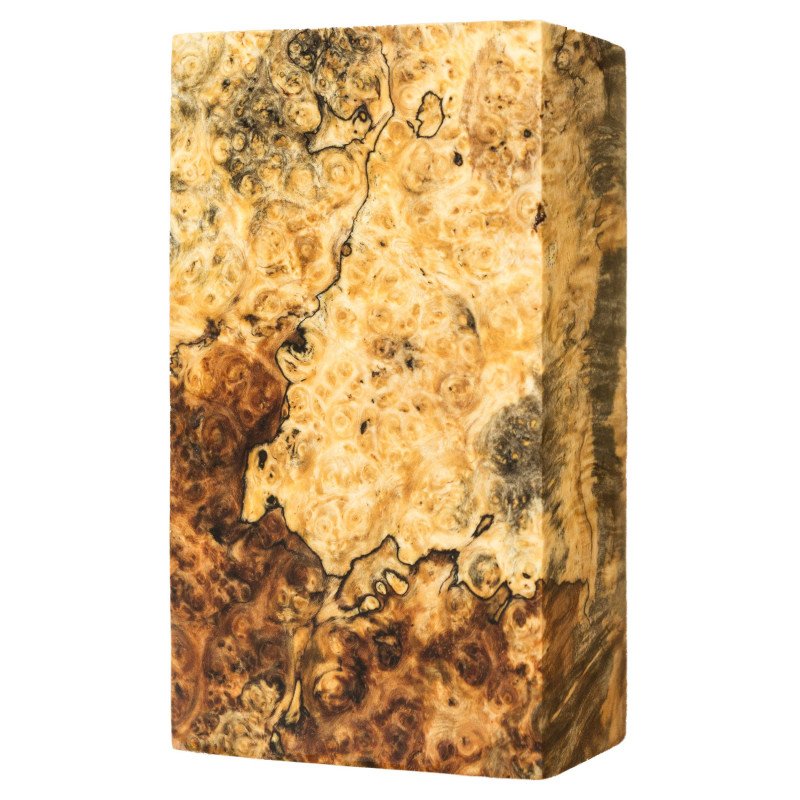 Stabilized spalted Amboyna burl block