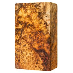 Premium stabilized Amboyna burl block