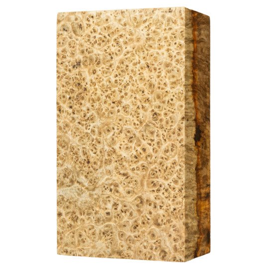 Premium stabilized Amboyna burl block