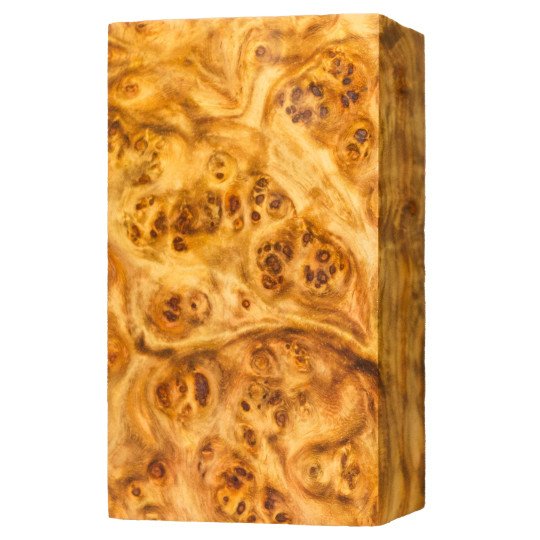 Premium Stabilized Amboyna burl block