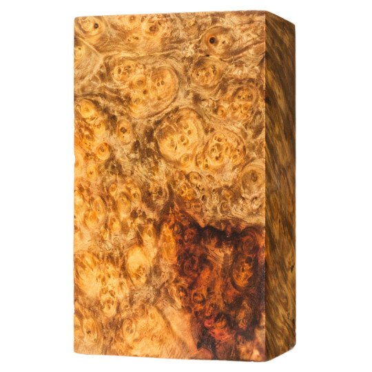 Premium Stabilized Amboyna burl block