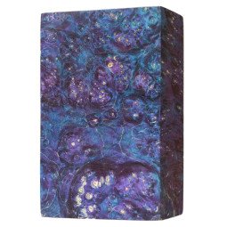 Blue-Purple Stabilized Box Elder Burl