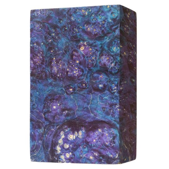 Blue-Purple Stabilized Box Elder Burl