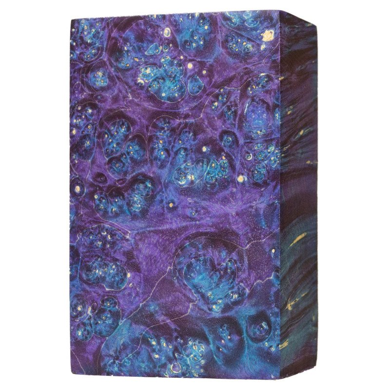 Blue-Purple Stabilized Box Elder Burl