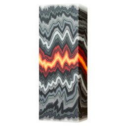 Orange-Red-Gray Micarta Block