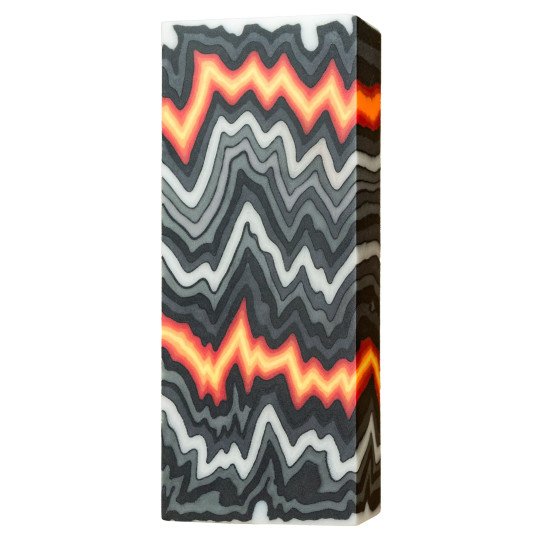 Orange-Red-Gray Micarta Block