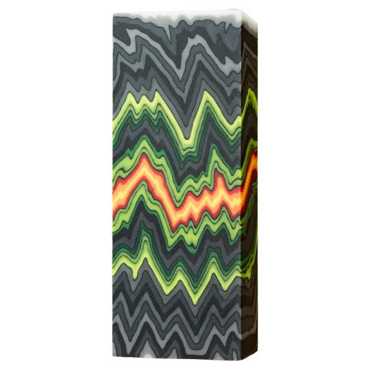 Orange-Green-Gray Micarta Block