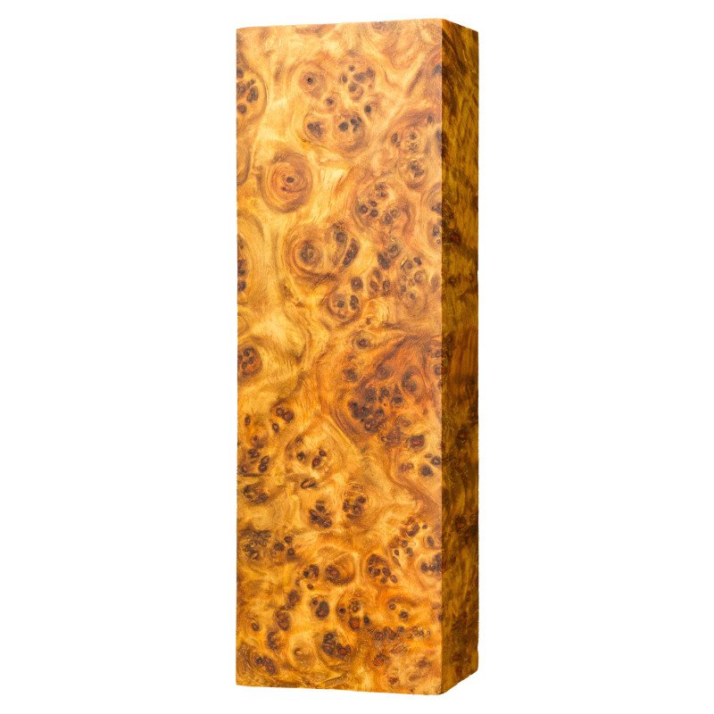 Premium Stabilized Amboyna burl block