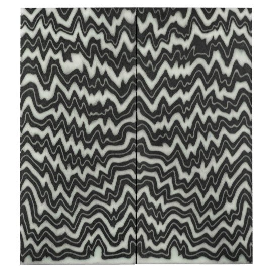 Black-White Micarta Scales