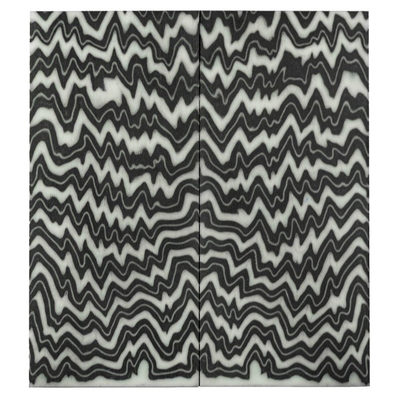 Black-White Micarta Scales