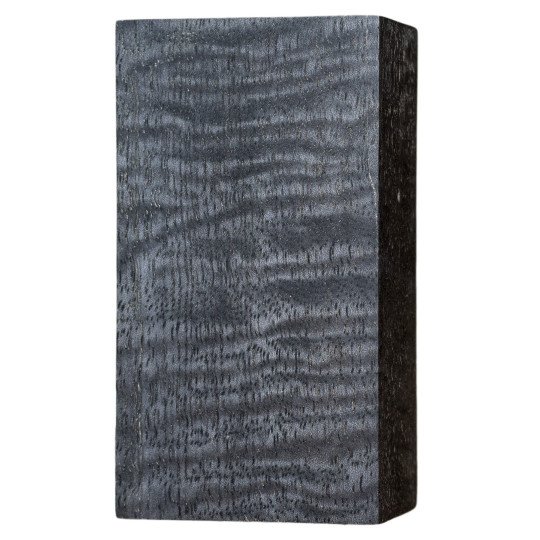 Black stabilized curly Mango wood block