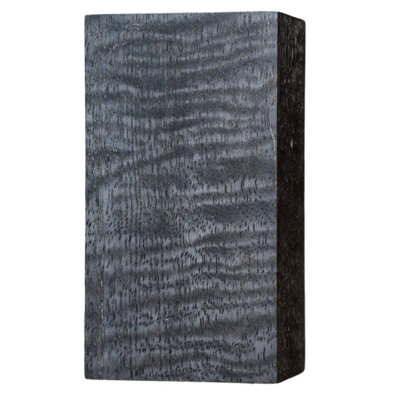 Black stabilized curly Mango wood block