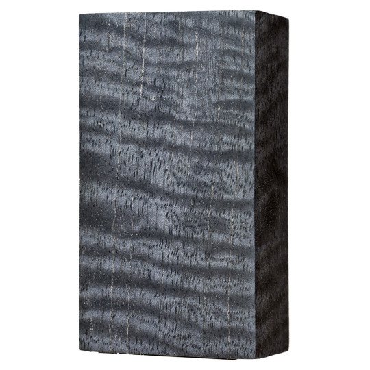 Black stabilized curly Mango wood block