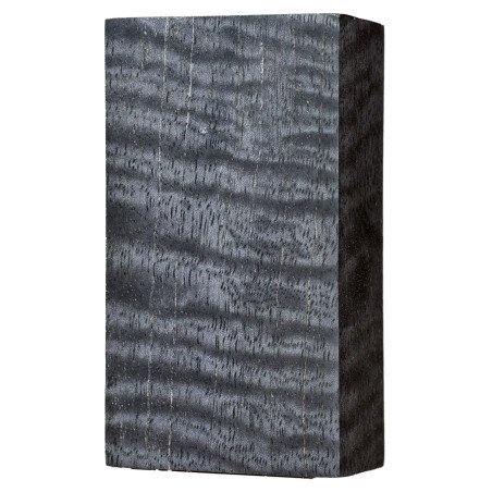 Black stabilized curly Mango wood block