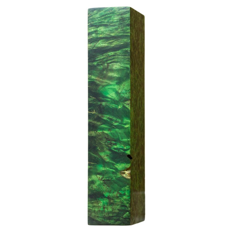 Premium Green Stabilized Amboyna burl block