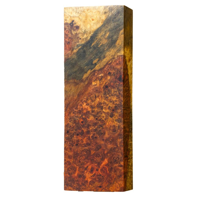 Premium Stabilized Red Amboyna burl block