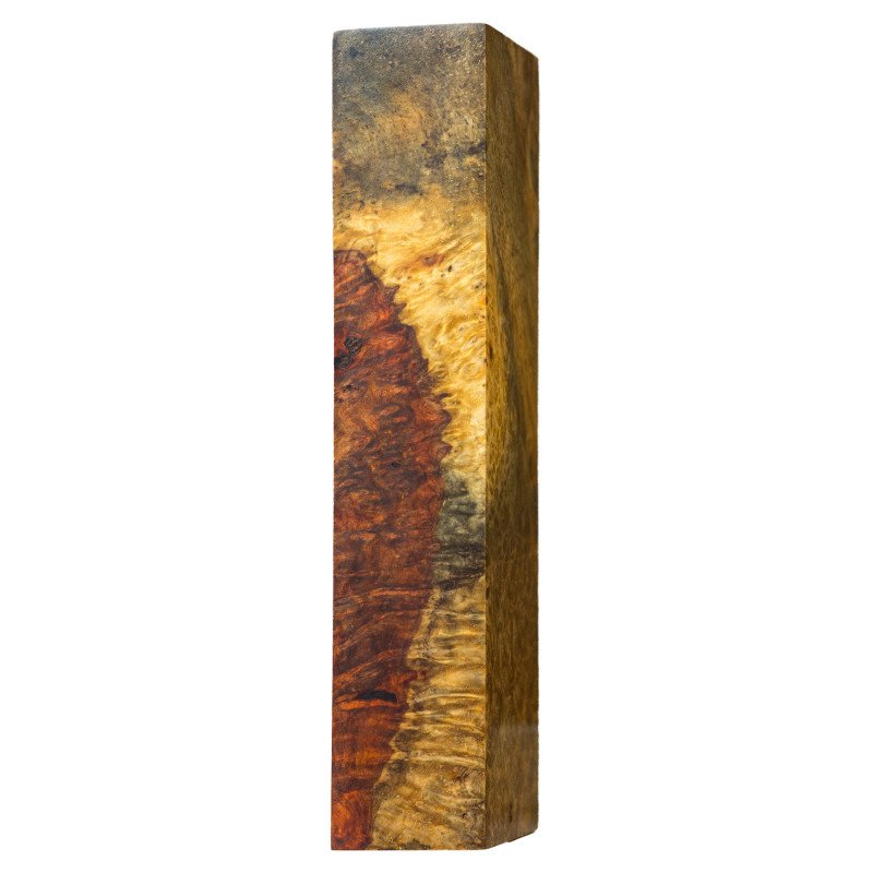 Premium Stabilized Red Amboyna burl block