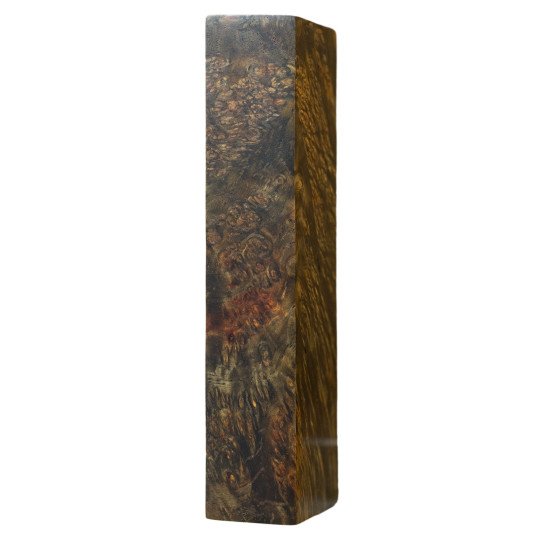 Black stabilized Amboyna burl block